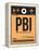 PBI West Palm Beach Luggage Tag I-NaxArt-Framed Stretched Canvas