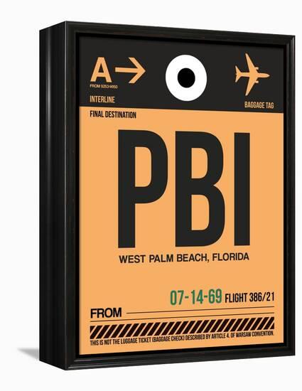 PBI West Palm Beach Luggage Tag I-NaxArt-Framed Stretched Canvas