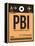 PBI West Palm Beach Luggage Tag I-NaxArt-Framed Stretched Canvas