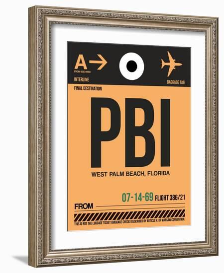 PBI West Palm Beach Luggage Tag I-NaxArt-Framed Art Print