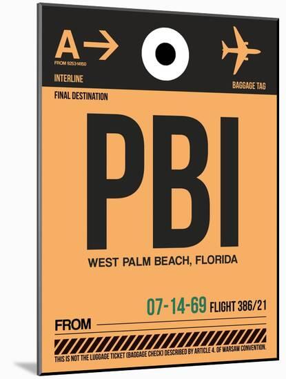 PBI West Palm Beach Luggage Tag I-NaxArt-Mounted Art Print