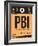 PBI West Palm Beach Luggage Tag I-NaxArt-Framed Art Print