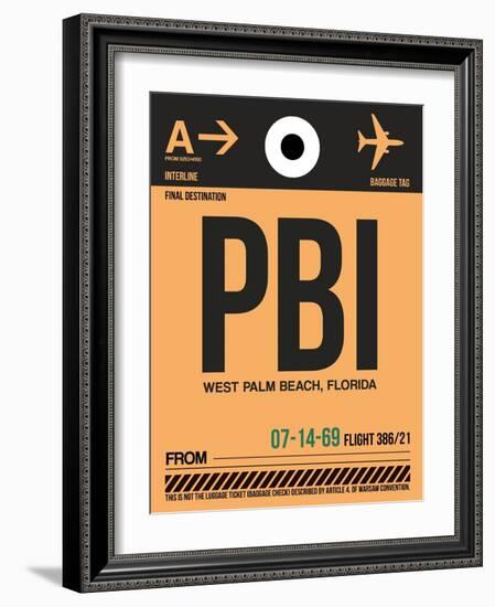 PBI West Palm Beach Luggage Tag I-NaxArt-Framed Art Print