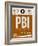 PBI West Palm Beach Luggage Tag II-NaxArt-Framed Art Print