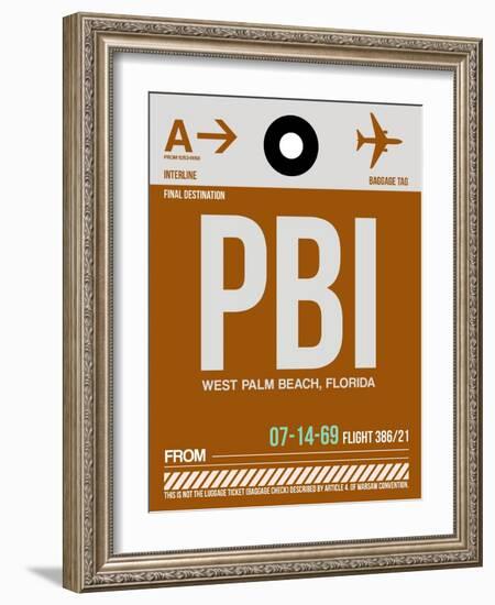 PBI West Palm Beach Luggage Tag II-NaxArt-Framed Art Print