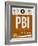 PBI West Palm Beach Luggage Tag II-NaxArt-Framed Art Print