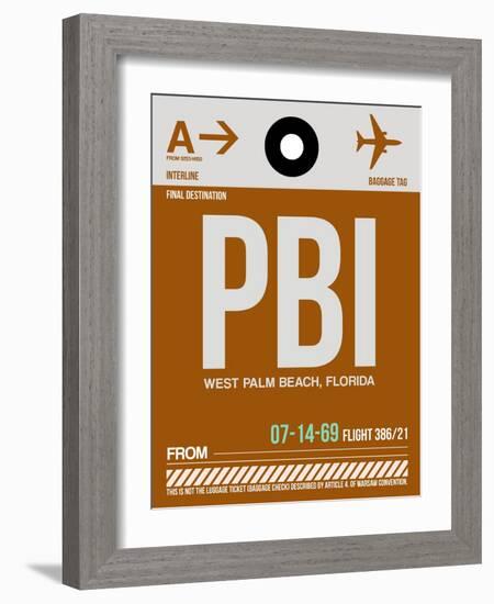 PBI West Palm Beach Luggage Tag II-NaxArt-Framed Art Print