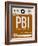 PBI West Palm Beach Luggage Tag II-NaxArt-Framed Art Print