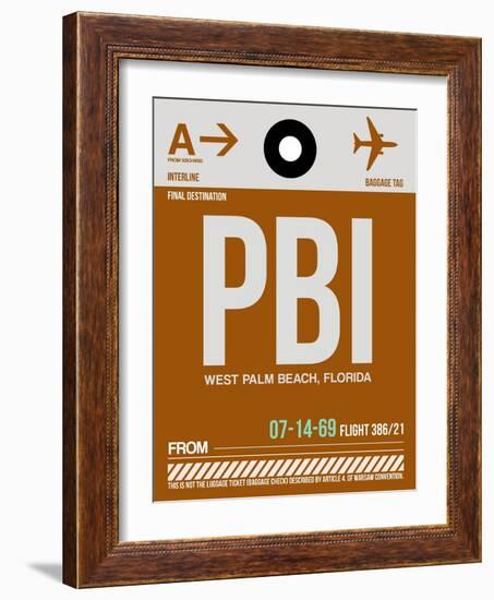 PBI West Palm Beach Luggage Tag II-NaxArt-Framed Art Print