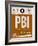 PBI West Palm Beach Luggage Tag II-NaxArt-Framed Art Print