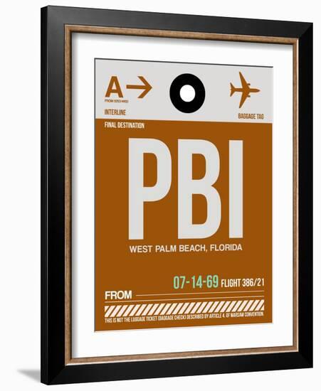 PBI West Palm Beach Luggage Tag II-NaxArt-Framed Art Print