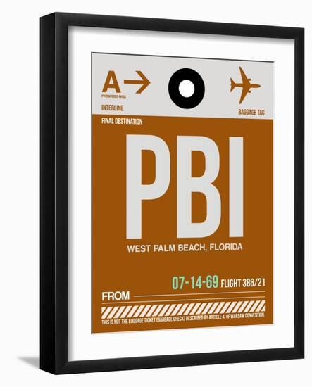 PBI West Palm Beach Luggage Tag II-NaxArt-Framed Art Print