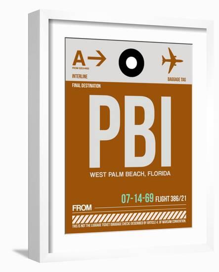 PBI West Palm Beach Luggage Tag II-NaxArt-Framed Art Print