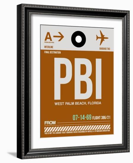 PBI West Palm Beach Luggage Tag II-NaxArt-Framed Art Print