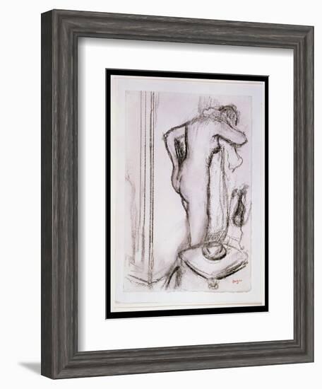 Pd.33-1978 Woman at Her Toilet, C.1890-Edgar Degas-Framed Giclee Print