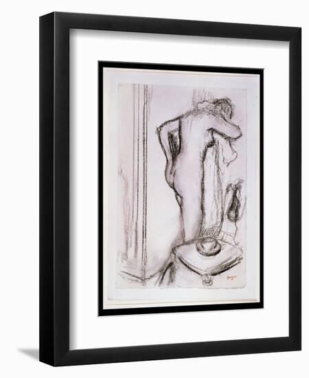 Pd.33-1978 Woman at Her Toilet, C.1890-Edgar Degas-Framed Giclee Print