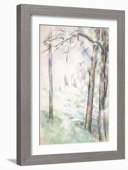 Pd.6-1966R the Woods, Aix-En-Provence, C.1890-Paul Cézanne-Framed Giclee Print