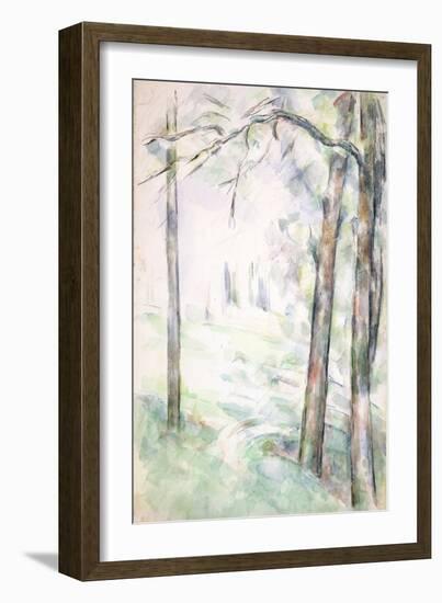 Pd.6-1966R the Woods, Aix-En-Provence, C.1890-Paul Cézanne-Framed Giclee Print