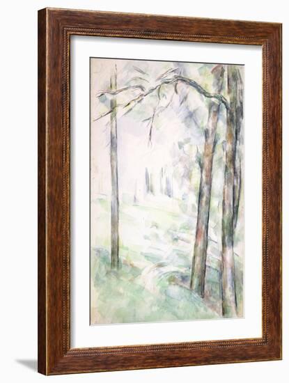 Pd.6-1966R the Woods, Aix-En-Provence, C.1890-Paul Cézanne-Framed Giclee Print
