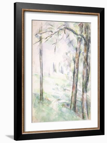 Pd.6-1966R the Woods, Aix-En-Provence, C.1890-Paul Cézanne-Framed Giclee Print