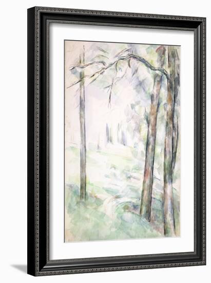 Pd.6-1966R the Woods, Aix-En-Provence, C.1890-Paul Cézanne-Framed Giclee Print