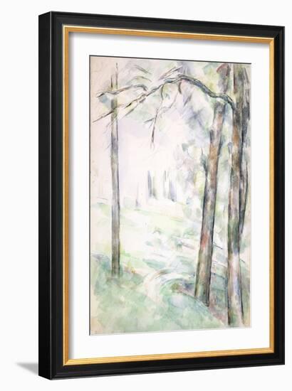 Pd.6-1966R the Woods, Aix-En-Provence, C.1890-Paul Cézanne-Framed Giclee Print