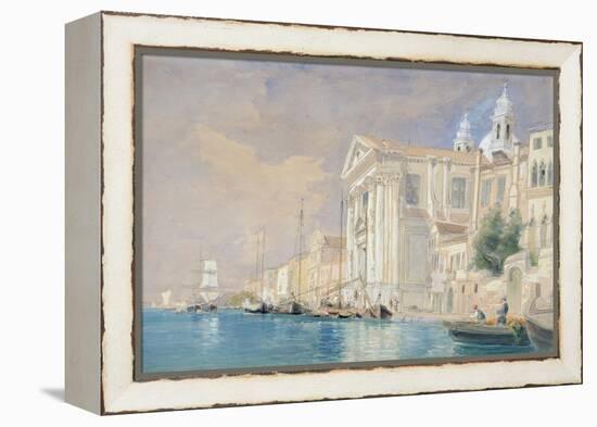 Pd.61-1958 Church of the Gesuati, Venice, 3rd September 1857 (W/C over Pencil on Paper)-James Holland-Framed Premier Image Canvas