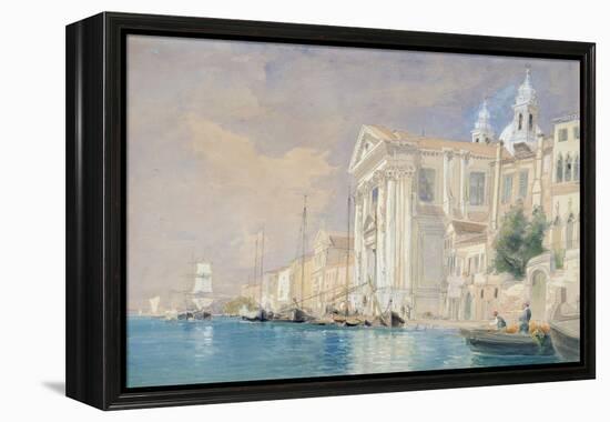 Pd.61-1958 Church of the Gesuati, Venice, 3rd September 1857 (W/C over Pencil on Paper)-James Holland-Framed Premier Image Canvas