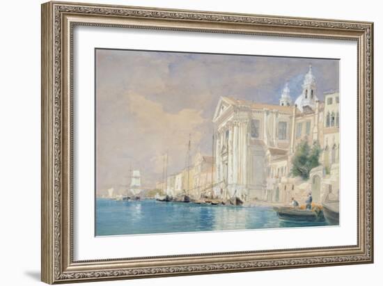 Pd.61-1958 Church of the Gesuati, Venice, 3rd September 1857 (W/C over Pencil on Paper)-James Holland-Framed Giclee Print