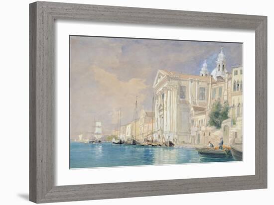 Pd.61-1958 Church of the Gesuati, Venice, 3rd September 1857 (W/C over Pencil on Paper)-James Holland-Framed Giclee Print