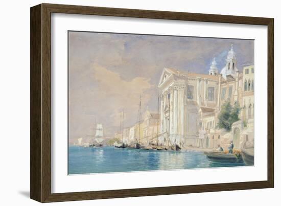 Pd.61-1958 Church of the Gesuati, Venice, 3rd September 1857 (W/C over Pencil on Paper)-James Holland-Framed Giclee Print