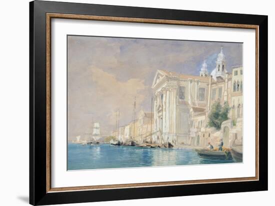 Pd.61-1958 Church of the Gesuati, Venice, 3rd September 1857 (W/C over Pencil on Paper)-James Holland-Framed Giclee Print