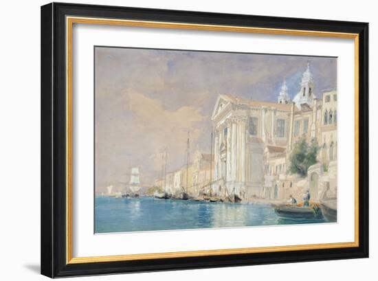 Pd.61-1958 Church of the Gesuati, Venice, 3rd September 1857 (W/C over Pencil on Paper)-James Holland-Framed Giclee Print