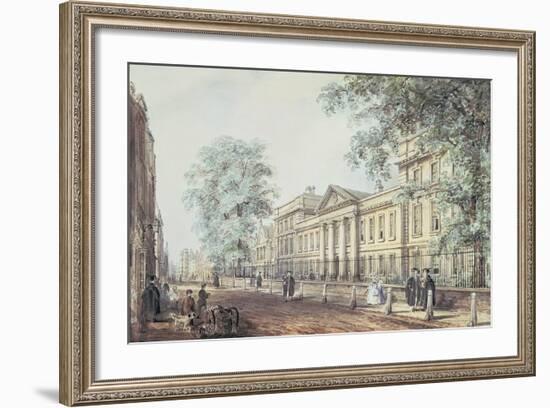 Pd.63-1958 Emmanuel College, Cambridge, Seen from St. Andrew's Street-Richard Bankes Harraden-Framed Giclee Print