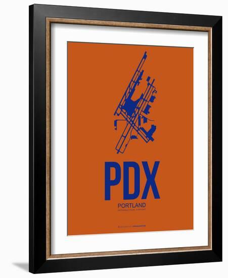 Pdx Portland Poster 1-NaxArt-Framed Art Print