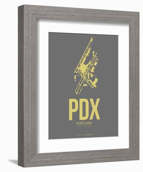 Pdx Portland Poster 2-NaxArt-Framed Art Print