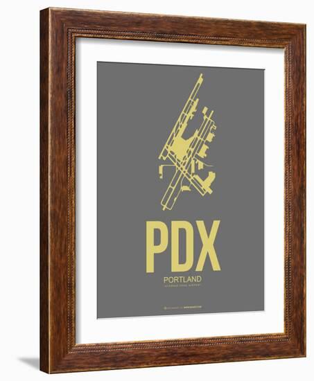 Pdx Portland Poster 2-NaxArt-Framed Art Print