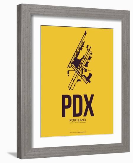 Pdx Portland Poster 3-NaxArt-Framed Art Print