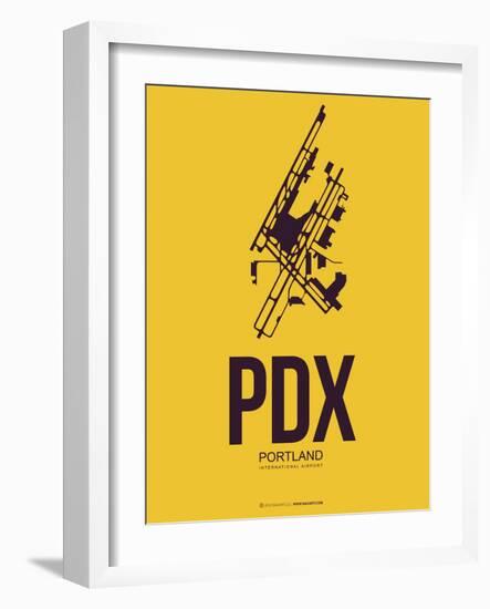 Pdx Portland Poster 3-NaxArt-Framed Art Print