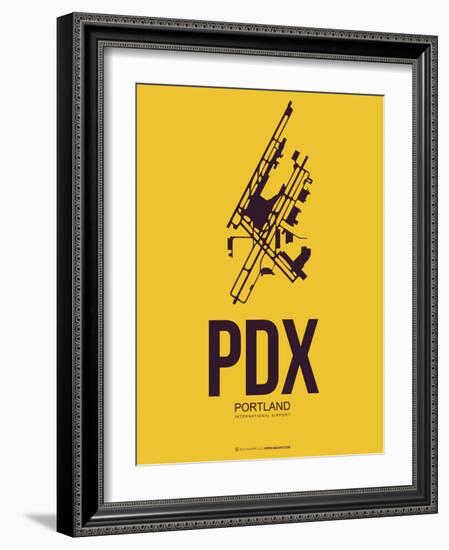 Pdx Portland Poster 3-NaxArt-Framed Art Print