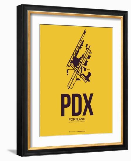 Pdx Portland Poster 3-NaxArt-Framed Art Print