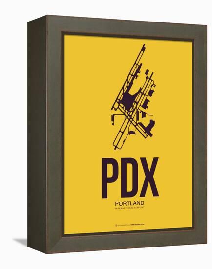 Pdx Portland Poster 3-NaxArt-Framed Stretched Canvas