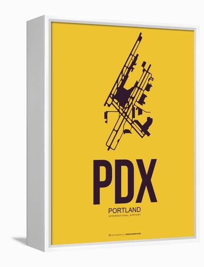 Pdx Portland Poster 3-NaxArt-Framed Stretched Canvas