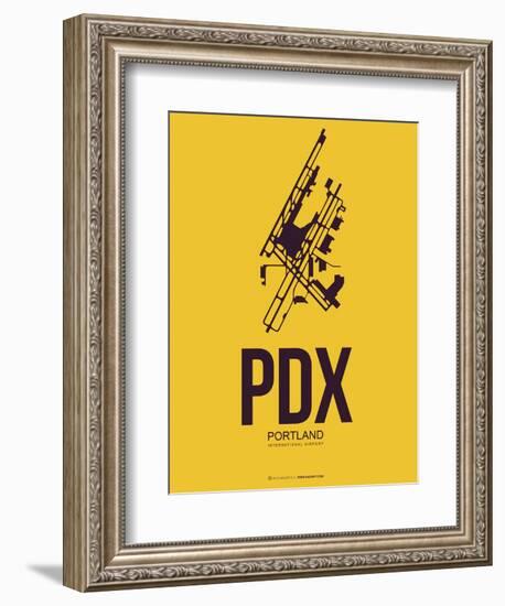 Pdx Portland Poster 3-NaxArt-Framed Art Print