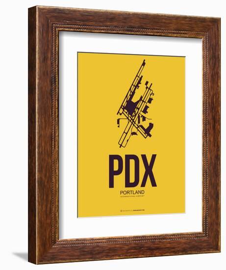 Pdx Portland Poster 3-NaxArt-Framed Art Print