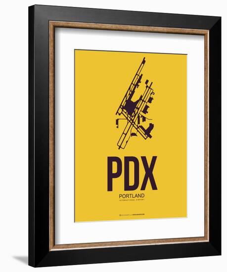 Pdx Portland Poster 3-NaxArt-Framed Art Print
