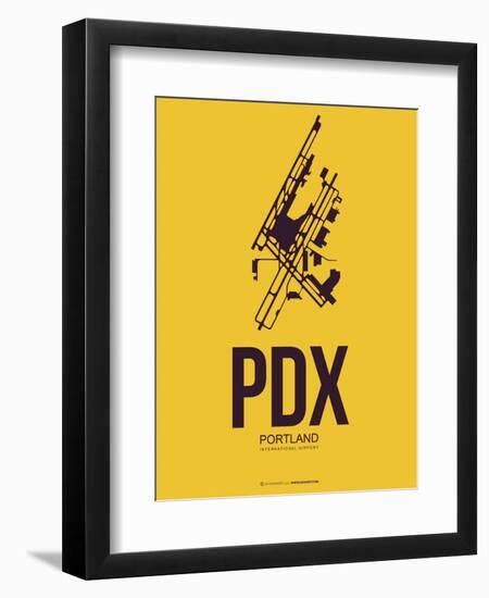 Pdx Portland Poster 3-NaxArt-Framed Art Print