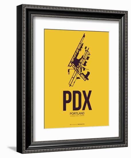 Pdx Portland Poster 3-NaxArt-Framed Art Print