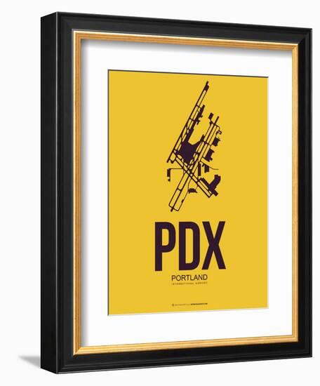 Pdx Portland Poster 3-NaxArt-Framed Art Print