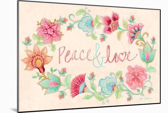 Peace and Love Wreath-Janice Gaynor-Mounted Art Print